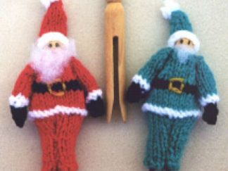 Clothespin Santas - - Knit ePatterns 