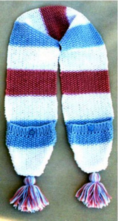 Scarf with Hand Warming Pockets - - Knit ePattern 