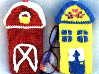 House and Barn Eye Glass Cases - - Knit ePattern 