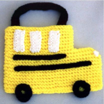 School Bus Tote Bag - - Knit ePattern 