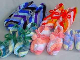 Silly Stripes Slippers - - Knit ePattern 