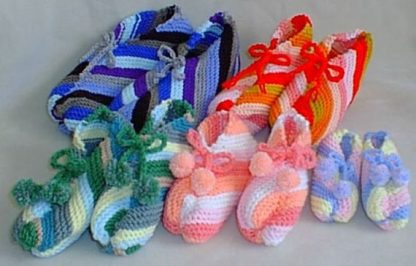 Silly Stripes Slippers - - Knit ePattern 