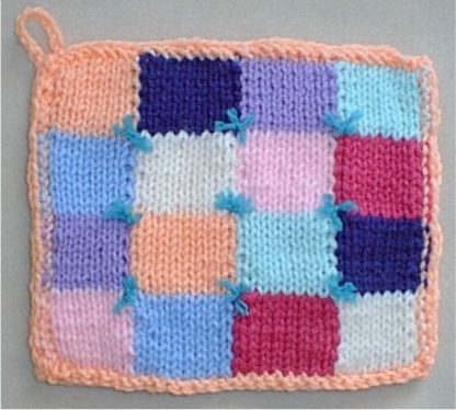Country Quilt Potholder - - Knit ePattern 