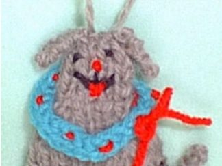 Holiday Dog Ornament - - Knit ePattern 