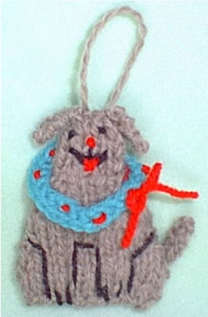Holiday Dog Ornament - - Knit ePattern 