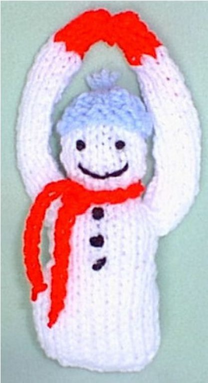 Hanging Snowman Ornament - - Knit ePattern 