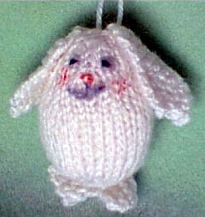 Egghead Bunny Ornament - - Knit ePattern 