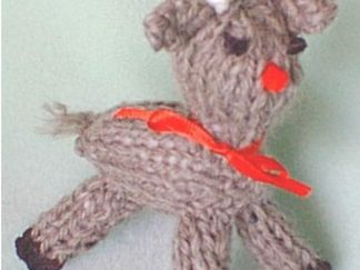 Baby Reindeer Ornament - - Knit ePattern 