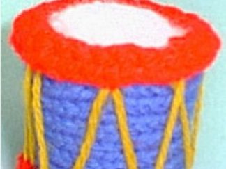 Toy Drum Ornament - - Knit ePattern 