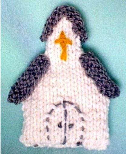 Village Church Ornament - - Knit ePattern 