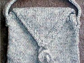 Purse, with Rose Button - - Knit ePattern 