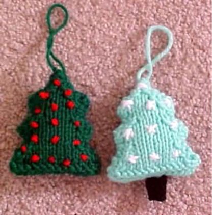 Christmas Tree Ornaments - - Knit ePattern 