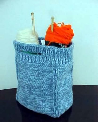 Shopping Tote or Needlework Bag - - Knit ePattern 