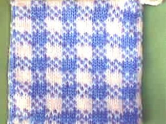 Gingham Potholder - - Knit ePattern 