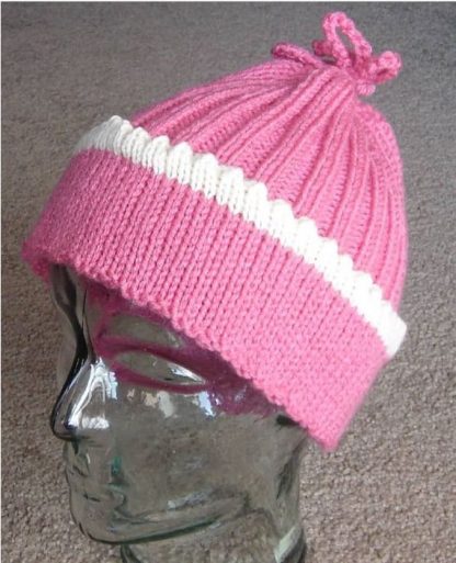 Picot-Edged Trimmed Hat - - Knit ePattern 