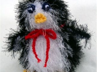 Furry Penguin Toy - - Knit ePattern 