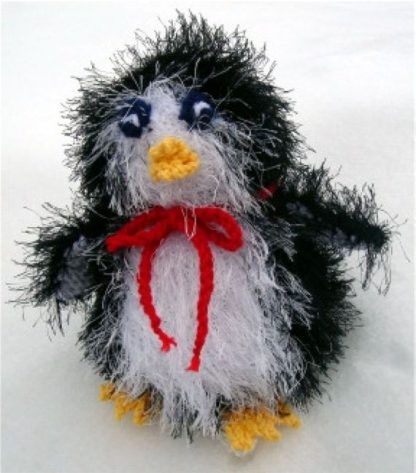 Furry Penguin Toy - - Knit ePattern 