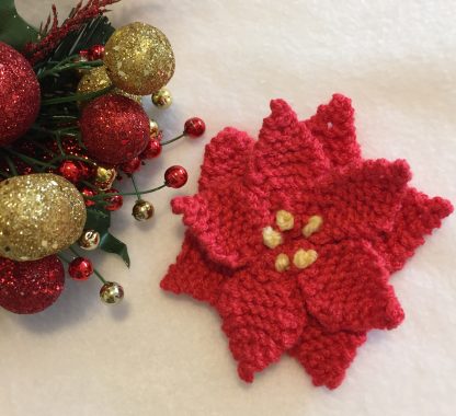 Christmas Flower Ornament - - Knit ePattern 