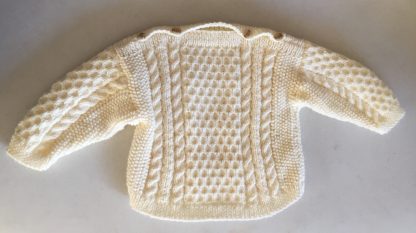 Baby Aran Sweater- - Knit ePattern 