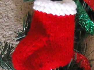 Mini Santa Sock Ornament - - Knit ePattern 