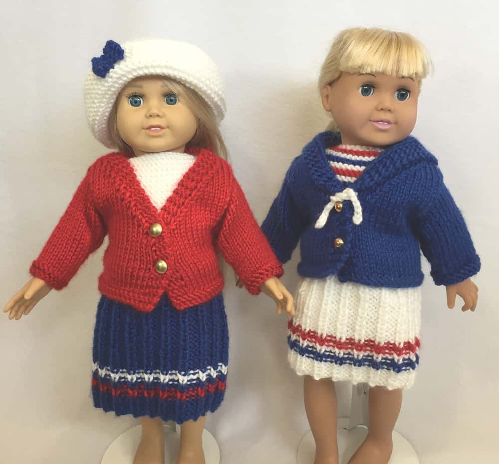 Easy knit pattern for 18 inch doll, Sail Away — Frugal