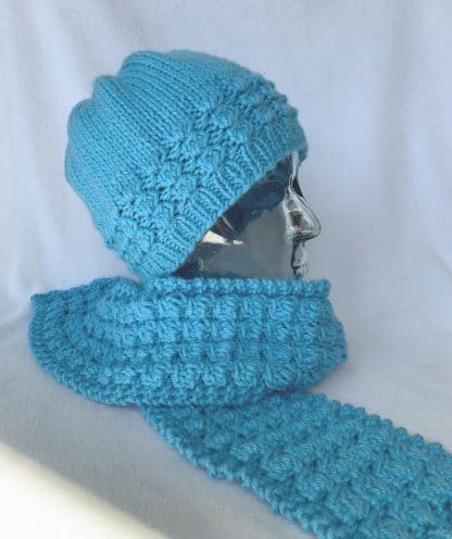 Winter Iceberg Neck Scarf and Hat