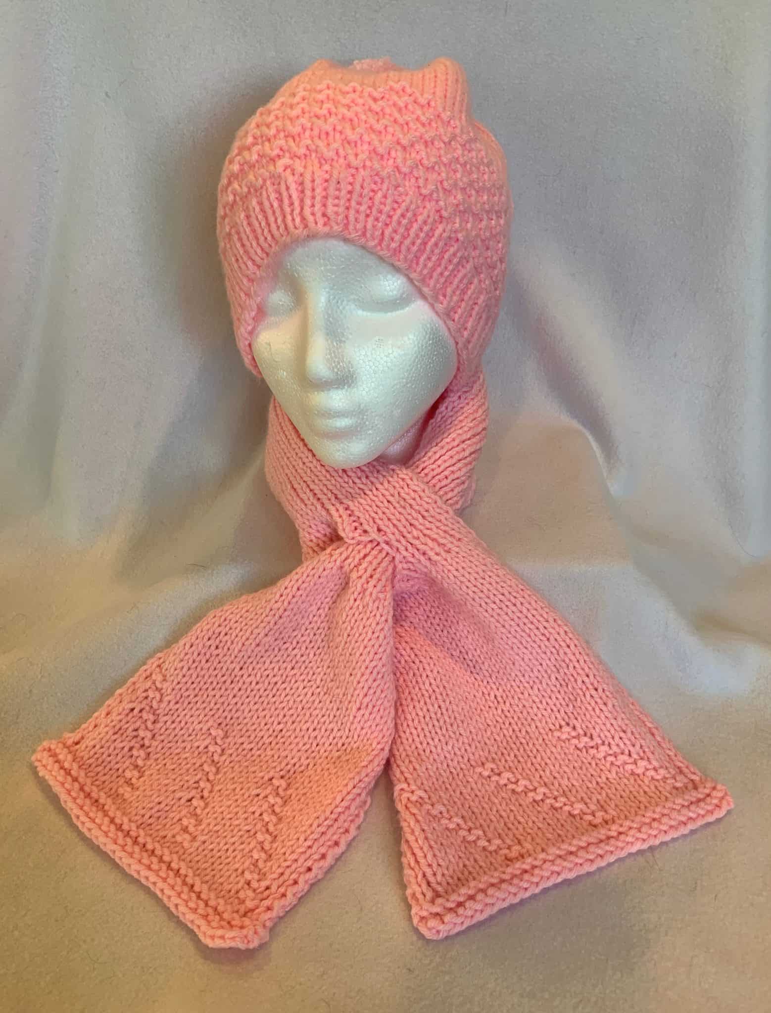 Scarf Ridges Sloping Ridges Hat and Matching Keyhole Scarf — Frugal Knitting Haus
