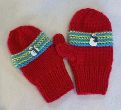 Kid's Earflap Hat and Matching Mittens - Image 3