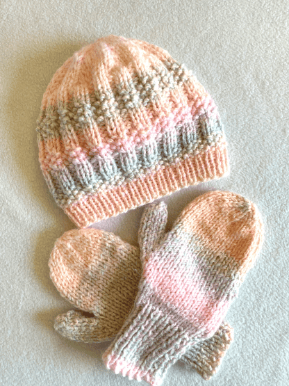 Cuddly Warm Hat And Mittens Set - Image 2