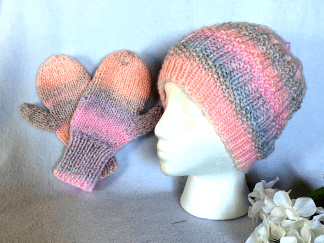 Cuddly Warm Hat And Mittens Set