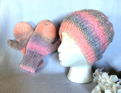 Cuddly Warm Hat And Mittens Set