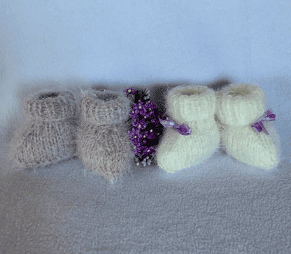 Fuzzy Feet Booties And Matching Hat - Image 6