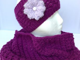 Blackberry Cowl and Headband