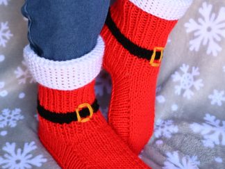 Santa Boot Slippers for Adults