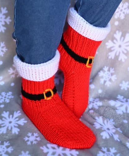 Santa Boot Slippers for Adults