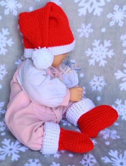 Santa Baby Hat and Booties - Image 2