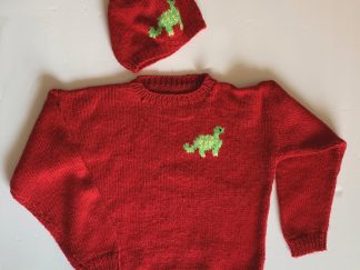 My Pal Dino Sweater (or Spaceman Sweater) and Matching Hats