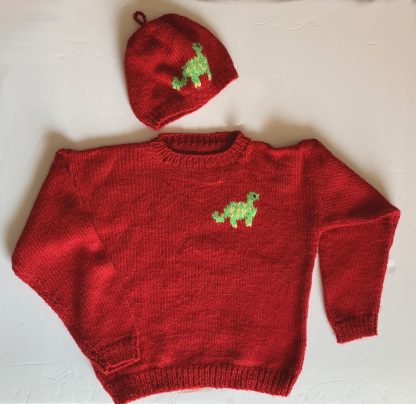 My Pal Dino Sweater (or Spaceman Sweater) and Matching Hats