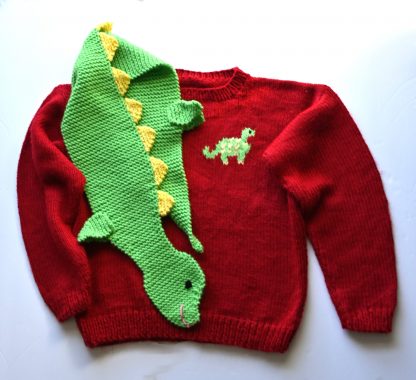 My Pal Dino Sweater (or Spaceman Sweater) and Matching Hats - Image 2