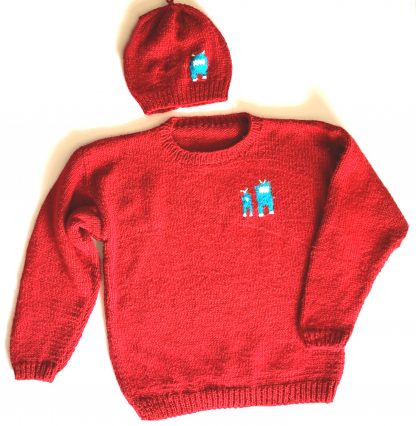 My Pal Dino Sweater (or Spaceman Sweater) and Matching Hats - Image 3