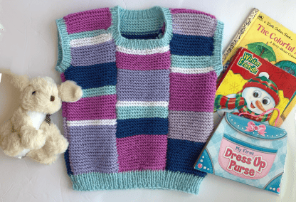 Use It Up Scrap Yarn Vest for Kids