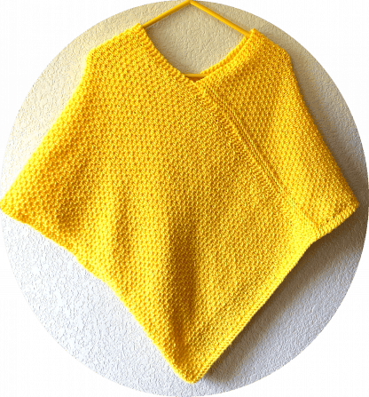 Reversible Texture Knit Poncho
