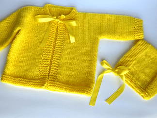 Classic Baby Sweater and Hat Set