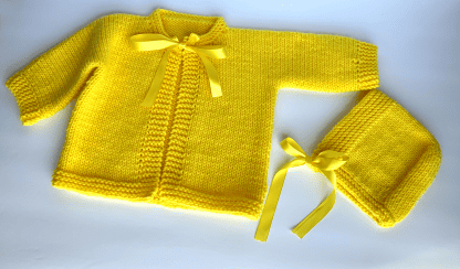 Classic Baby Sweater and Hat Set
