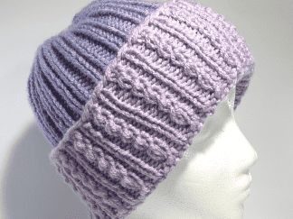 Two Tone Mini Cable Hat