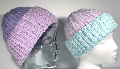 Two Tone Mini Cable Hat - Image 2