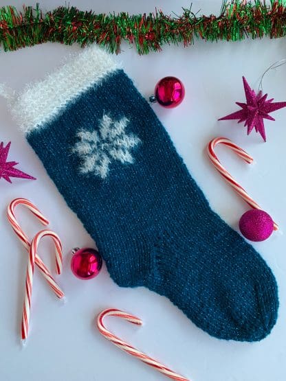 Glittery Snowflake Holiday Stockings - Image 3