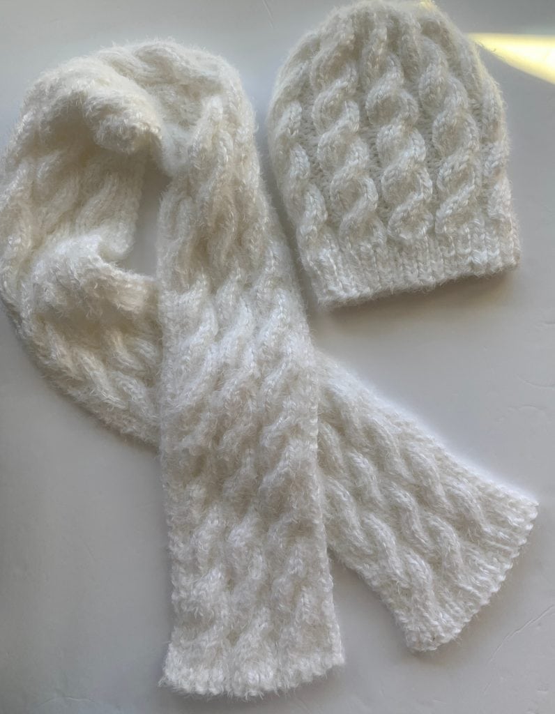 Simply Cabled Hat and Scarf Set — Frugal Knitting Haus