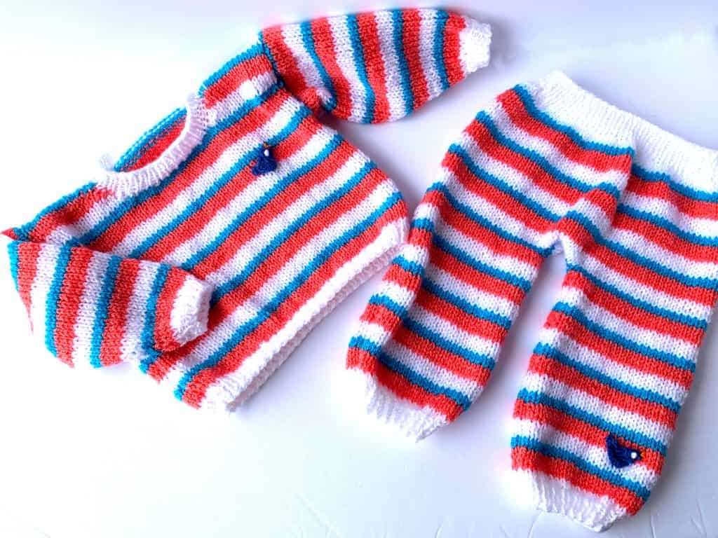 Jazzy Baby Outfit, with designer look — Frugal Knitting Haus