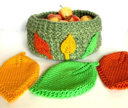 Leaf Basket and Matching Leaf Coasters - Image 2